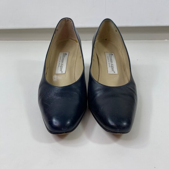 Etienne Aigner Womens Taylor Black Leather Heels Made in Spain Size 9 - Picture 2 of 9